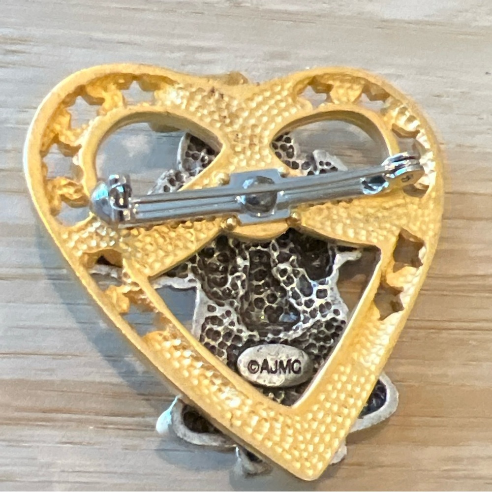 Starry Heart Happy Angel Christmas Holiday AJMC Pin Brooch - Picture 5 of 8